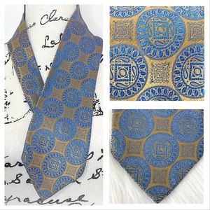😎Handsome Gold & Blue Mens Tie😎